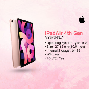iPad Air 4th Generation in Space Gray with specifications