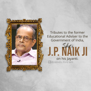 Portrait of J.P. Naik, former Educational Advisor to the Government of India
