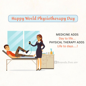 Illustration of a physiotherapist treating a patient on World Physiotherapy Day.