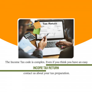 People working on tax return with laptop and calculator