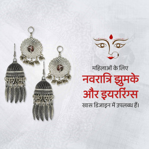 Silver Jhumkas and Earrings for Navratri
