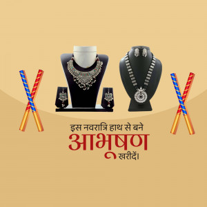 Navratri jewelry set with dandiya sticks