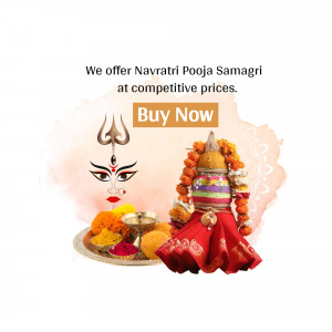 Navratri Pooja Samagri with Durga Idol and Offer