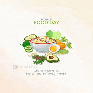 A bowl of healthy food with avocado, egg, and vegetables for World Food Day