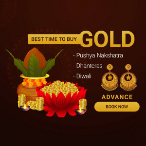 Image depicting gold jewelry and auspicious occasions for gold purchase.