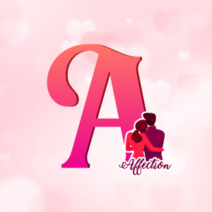 Letter A with couple embracing and the word Affection