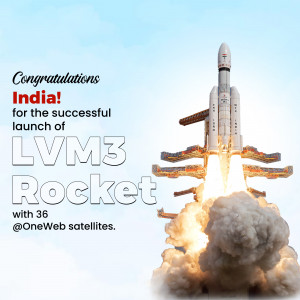 India's Successful LVM3 Rocket Launch Advertisement For LinkedIn