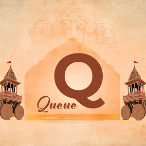 Image depicting the letter 'Q' with Indian architectural elements.