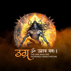 Digital art depicting Lord Shiva in a powerful and intense pose