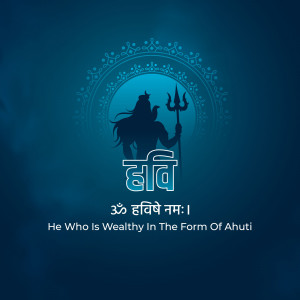 Lord Shiva with Trishul and Om symbol