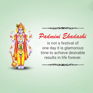 Image depicting Lord Vishnu for Padmini Ekadashi