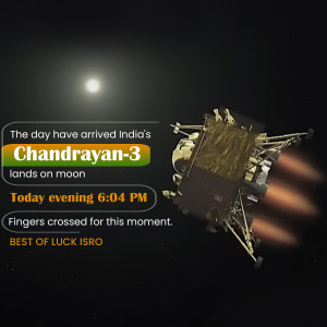 Chandrayaan-3 spacecraft landing on the moon