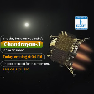 Chandrayaan-3 spacecraft landing on the moon