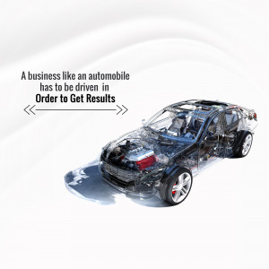 X-ray view of a car with text overlay about business results