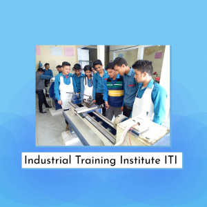 Group of students learning lathe machine operation at Industrial Training Institute
