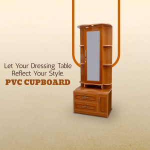 Wooden PVC cupboard with mirror for dressing room