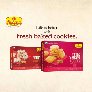 Haldiram's Fruit Biscuits and Jeera Namkeen Cookies packaging
