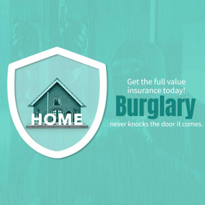 Image depicting home insurance protection against burglary