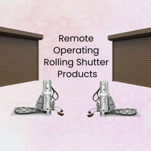 Image of remote operating rolling shutter products with two motor units.