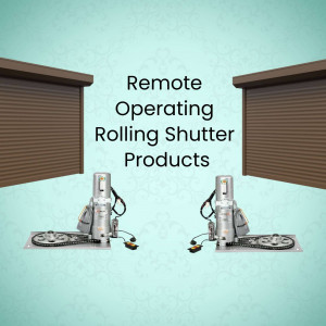 Image of remote operating rolling shutter products with two motor units.