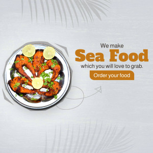 Close-up of grilled seafood with lemon wedges on a plate