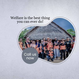 Group of volunteers working on a community welfare project