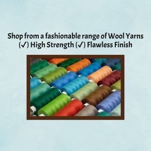 Assorted colors of wool yarn spools