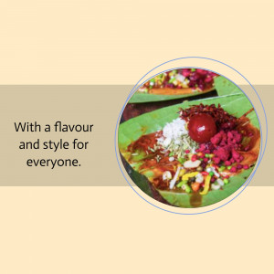 Close-up of Pani Puri served on a banana leaf with colorful toppings.