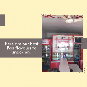Interior view of a Pan shop with various flavors and snacks on display.