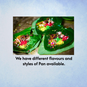 Close-up of colorful Pan (Betel Leaf) with various fillings