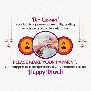 Diwali Payment Reminder Graphic For Instagram
