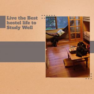 A comfortable hostel room with a study area and lounge chair.
