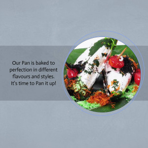 Close-up of a beautifully presented pan-baked dish with vibrant colors and fresh ingredients.