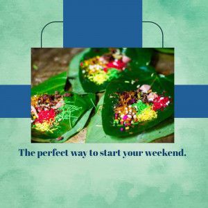 Close-up of colorful paan served on betel leaves