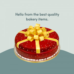 Red velvet cake with yellow ribbon and sprinkles