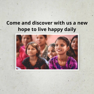 Group of smiling women looking forward with hopeful expressions.