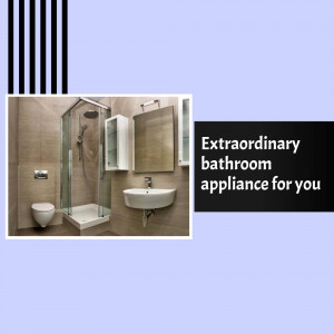 A modern bathroom with a glass shower, white fixtures, and neutral tile.