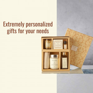Gift box with skincare products, personalized gifts