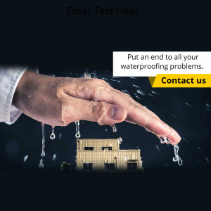 Hand protecting a miniature house from raindrops, representing waterproofing services.