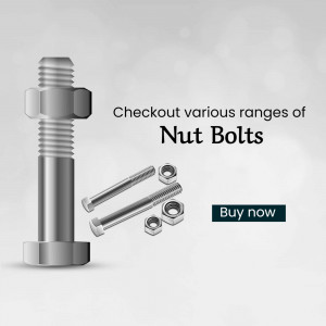Image of nut bolts with a call to action to buy now.