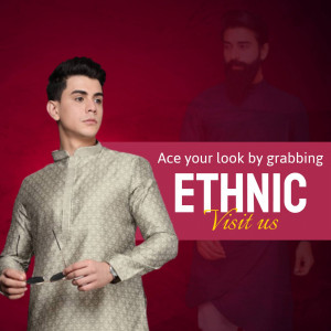 Two men wearing stylish ethnic kurtas, promoting a new collection.