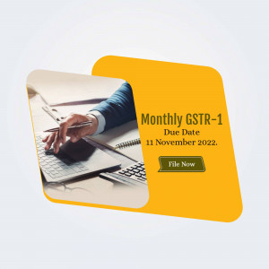 Image reminding users about the monthly GST return filing due date.