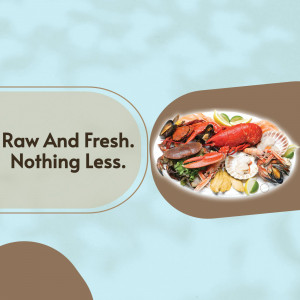 A vibrant platter of fresh seafood including lobster, mussels, scallops, and shrimp.