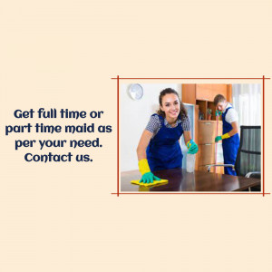 Two maids cleaning an office space