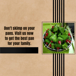Close-up of a plate of green betel leaves (pan) with cherries on top, advertising a pan shop.