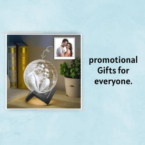 Photo crystal lamp with a couple's image, promotional gifts