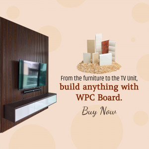 Modern TV unit and WPC board samples