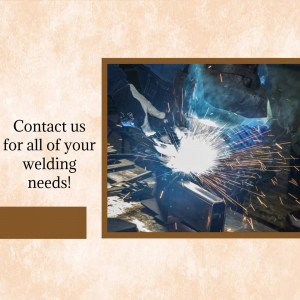 Welding sparks flying during a metal fabrication process