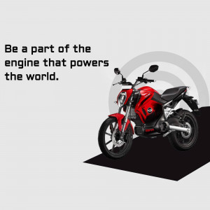 Red Ola Electric Scooter with tagline 'Be a part of the engine that powers the world.'