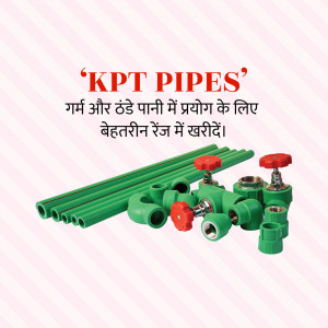 Green KPT pipes and fittings for hot and cold water systems